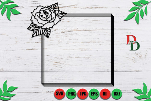 Floral Frame SVG, Floral Frame Cut File for Graphics and Crafts