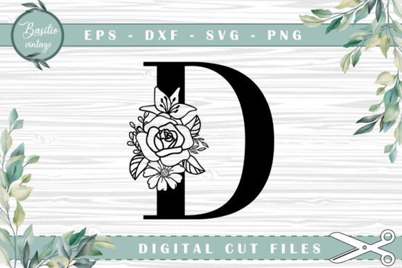 Floral Letter D Alphabet Cutting Files Review