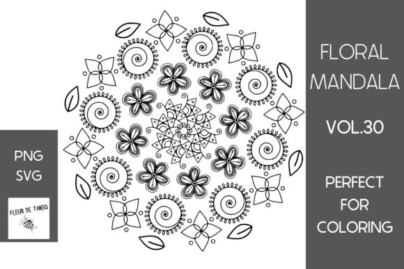 Floral Mandala Vol.30 Review for Graphics and Coloring Pages