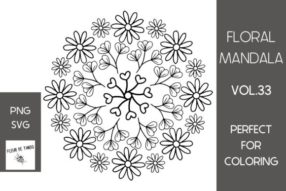 Floral Mandala Vol.33: Graphics and Coloring Pages for Handmade Creators