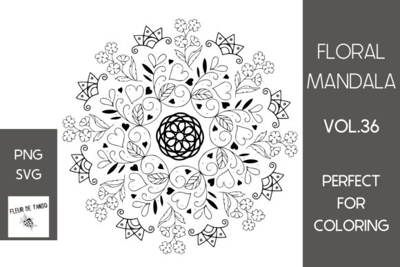 Floral Mandala Vol.36 Review for Graphics and Coloring Pages