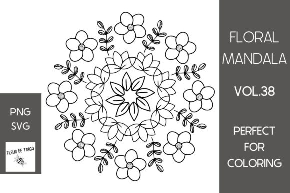 Floral Mandala Vol.38 Graphics and Coloring Pages Review