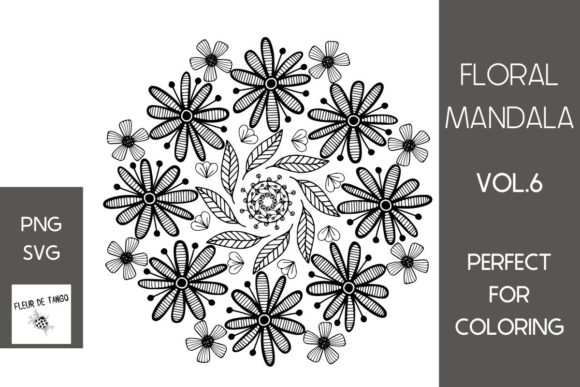 Floral Mandala Vol.6: Premium Graphics and Coloring Pages for Publishers