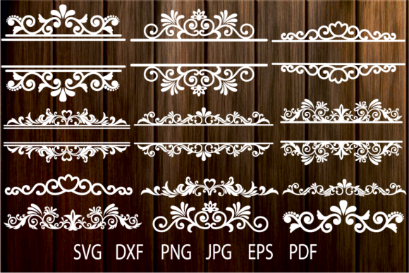 Floral Split Frames Graphics for Crafts and Creators