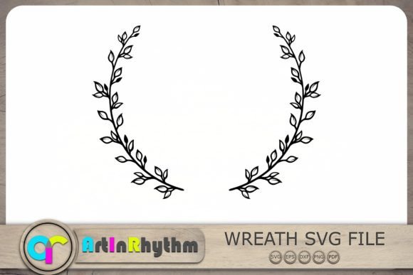 Flower Rose Wreath SVG Design Floral for Graphics & Crafts
