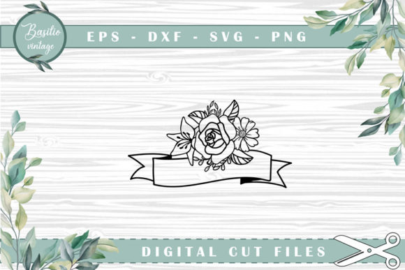 Ribbon Floral Cutting Files for Modern Graphics and Crafts
